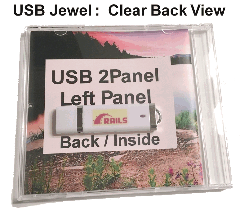 USB flash drive from back of USB jewel case USB flash drive from back of USB jewel case
