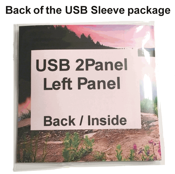 USB flash drive in folded 2 panel artwork left/back panel USB flash drive in folded 2 panel artwork left/back panel